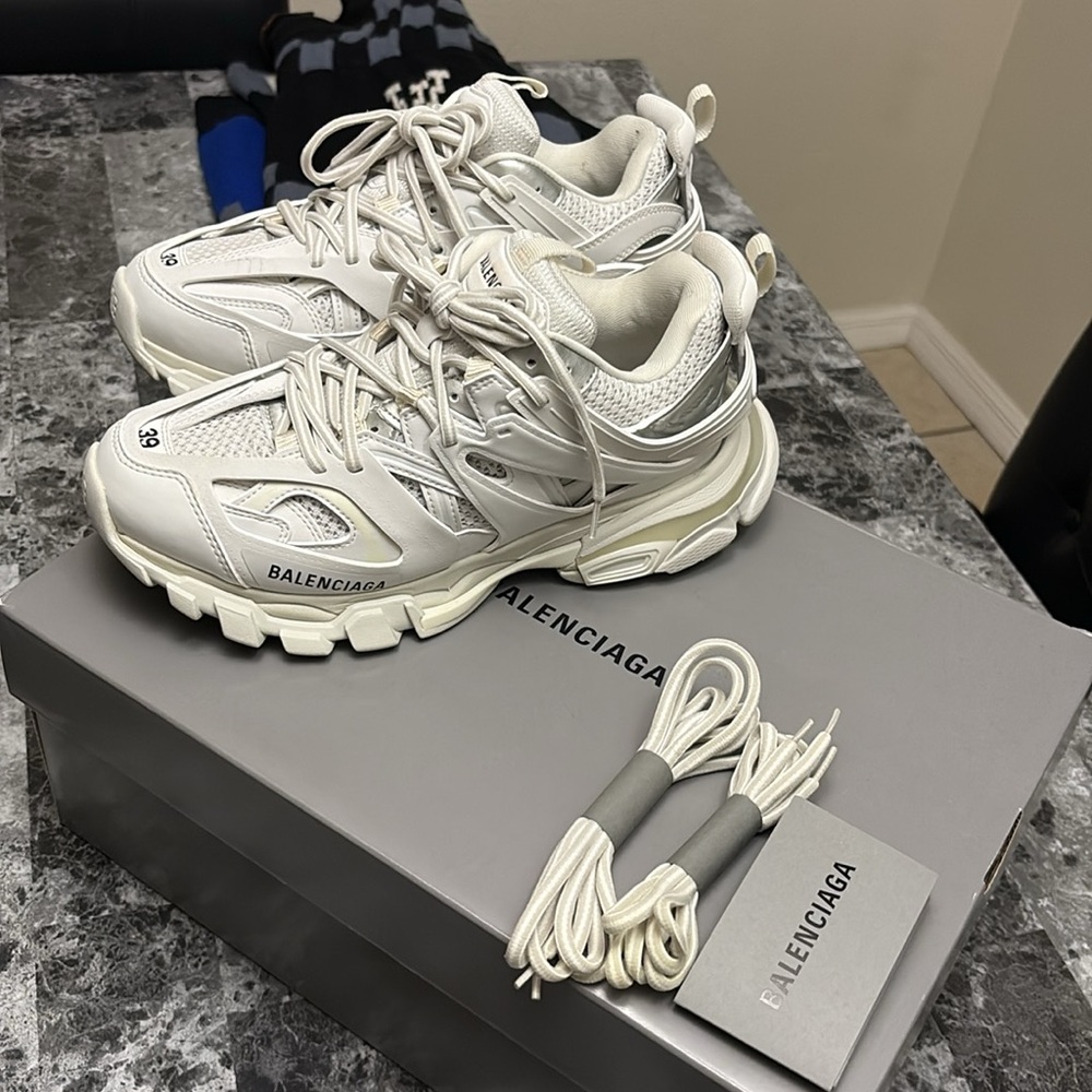 Balenciaga White and Gray Sneakers